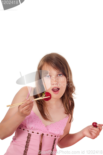 Image of Teenager girl in studio
