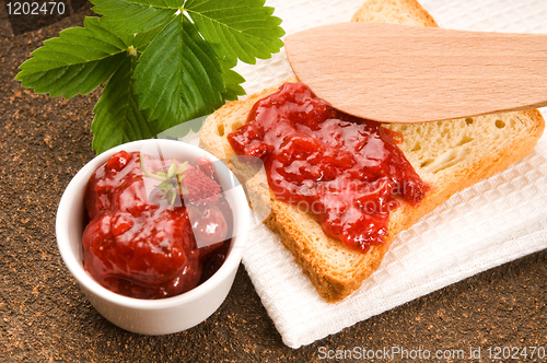 Image of Wild strawberry jam with toast