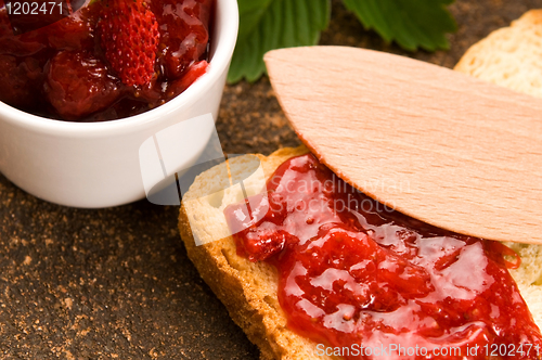 Image of Wild strawberry jam with toast