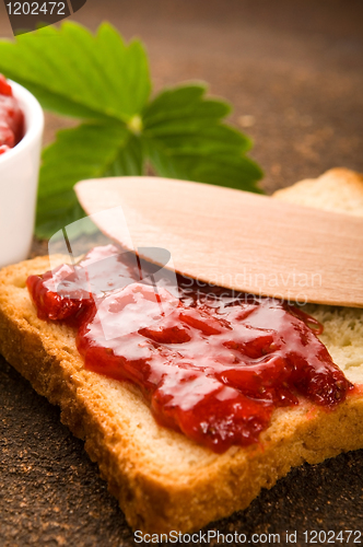 Image of Wild strawberry jam with toast