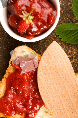 Image of Wild strawberry jam with toast