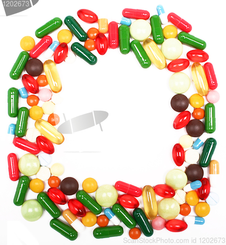 Image of Various multicolor pills and capsules 