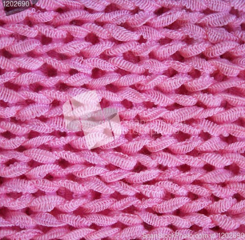 Image of Pink knitted textured background 
