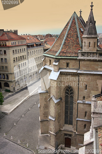 Image of Cathedral Saint Pierre in Geneva, Switzerland 