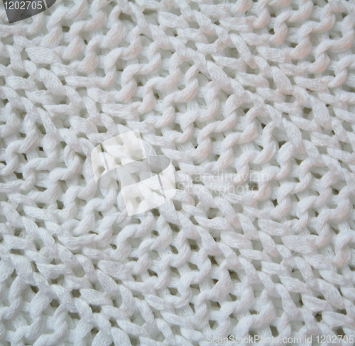 Image of White knitted textured background