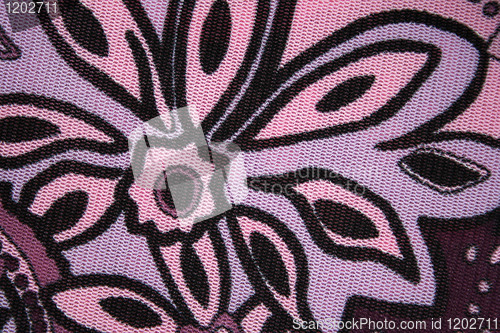 Image of Pattern with lilac flowers on a fabric can use as background