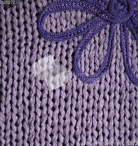 Image of Lilac knitted fabric can use as background