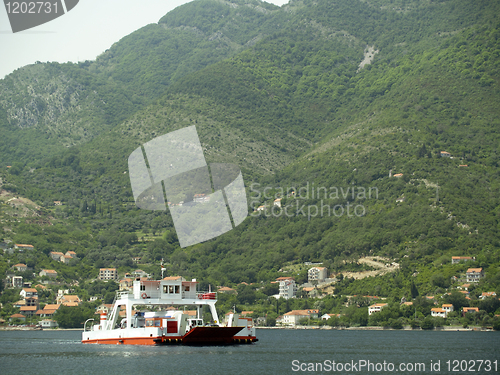 Image of Ferry in Kotor bay