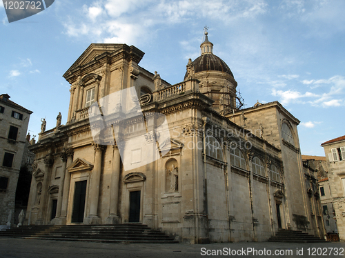 Image of Dubrovnik cathedral at dawn