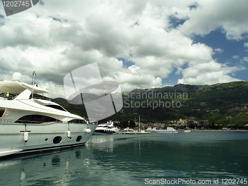 Image of Yacht in harbor