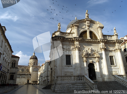 Image of Dubrovnik church at dawn