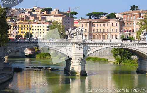 Image of Ponte Vittorio Emanuele II in Rome, Italy