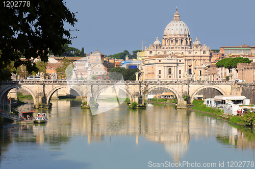 Image of view of panorama Vatican City in Rome, Italy
