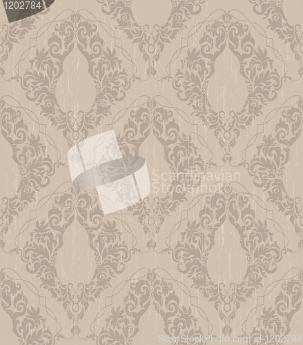 Image of Floral grunge seamless ornament