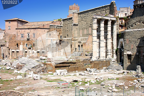Image of Landscape view of roman forum in Rome, Italy