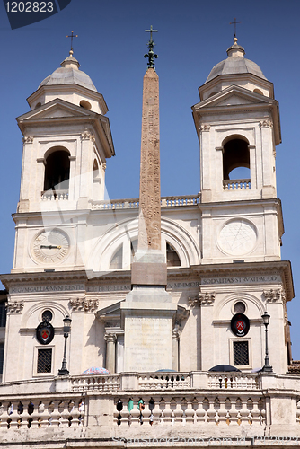 Image of church of Trinita dei Monti in Rome Italy 