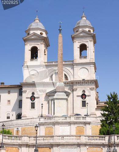 Image of church of Trinita dei Monti in Rome Italy 
