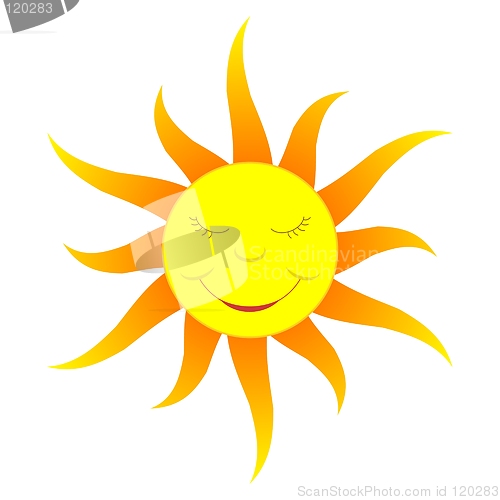 Image of Cartoon sun (gradient color)