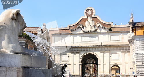 Image of Piazza del Popolo in Rome Italy 