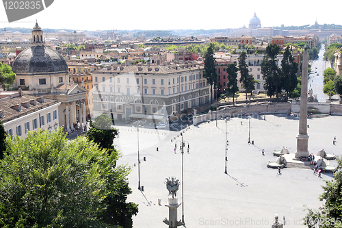 Image of piazza del Popolo in Rome Italy 