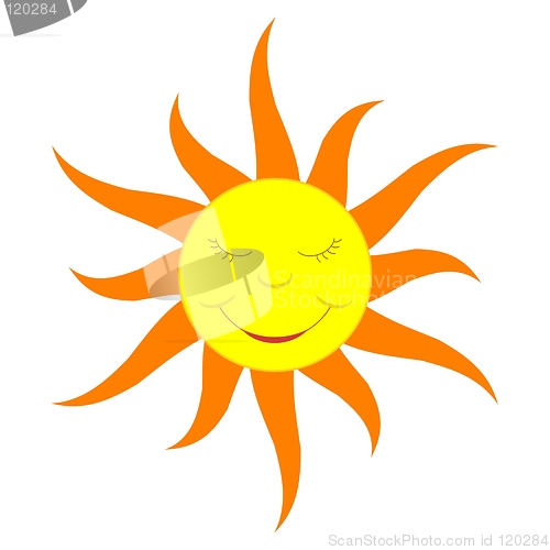 Image of Cartoon sun (solid color)