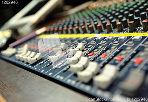 Image of sound mixer with sliders