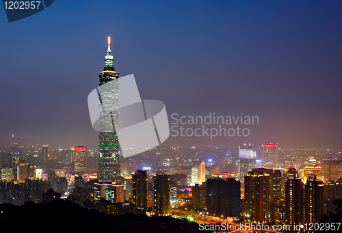 Image of Taipei at night