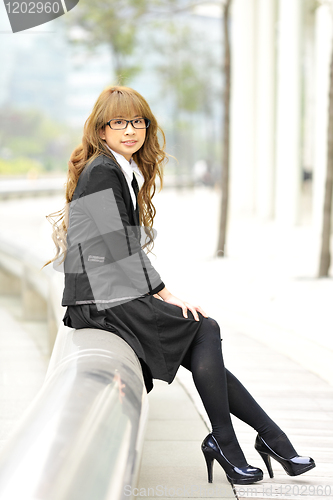 Image of asian young business woman