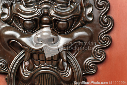 Image of lion door knob