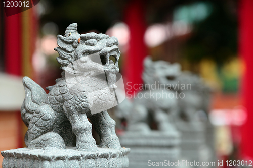 Image of chinese lion statue