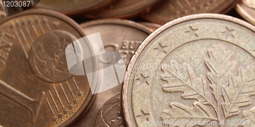 Image of Euro coins background