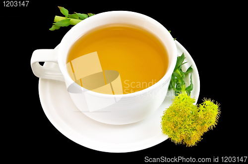 Image of Herbal tea with flower golden root