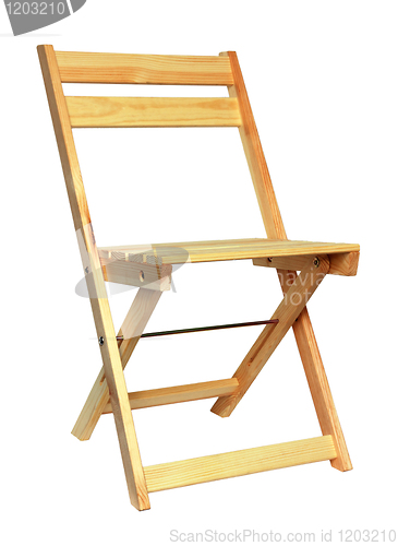 Image of wooden folding chair isolated