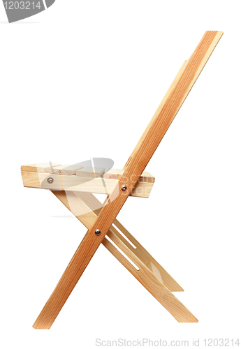 Image of wooden folding chair isolated