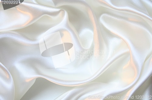 Image of Smooth elegant white silk as background