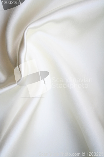 Image of Smooth elegant white silk as background