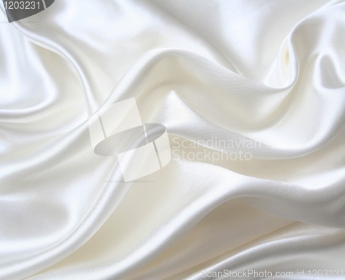 Image of Smooth elegant white silk as wedding background 