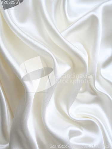 Image of Smooth elegant white silk as background