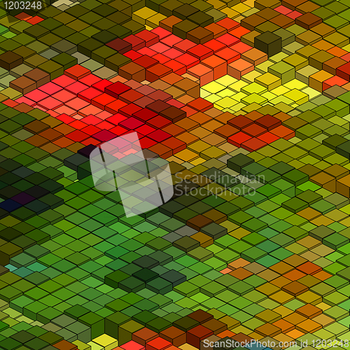 Image of Abstract 3d colorful mosaic background. EPS8