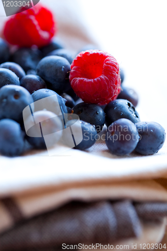 Image of Blueberries and raspberries