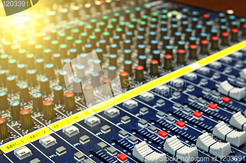 Image of mixing desk background pattern 