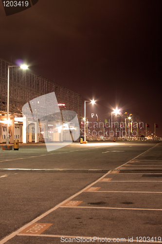 Image of car park at night 