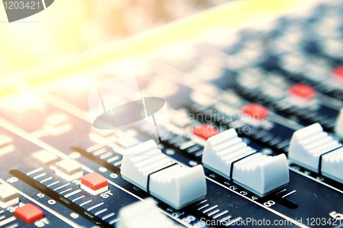 Image of mixing desk background pattern 