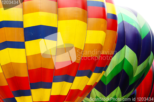 Image of Photo of color hot air balloon and sunny day 