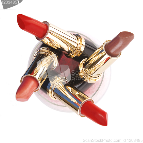 Image of different red lipstick