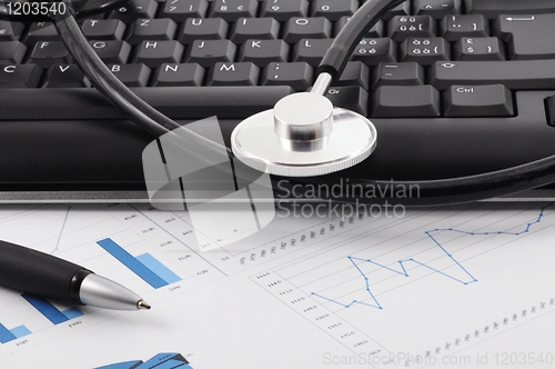 Image of stethoscope in doctors office