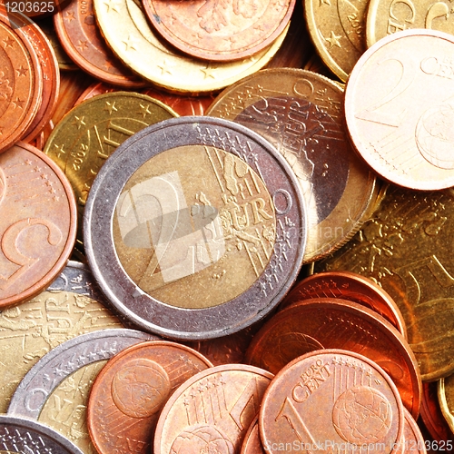 Image of euro money coins