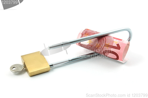 Image of Padlock with money