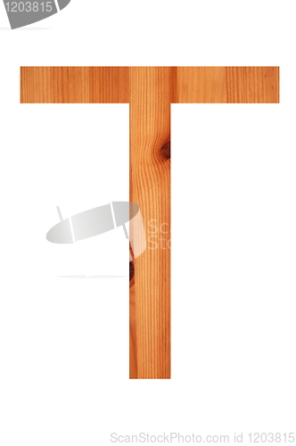 Image of wood alphabet T