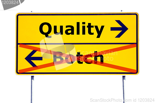 Image of quality or botch